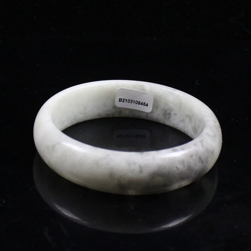 60mm Chinese 100% Nature New Green Black Xiuyu Jade Gems Bangle Bracelet j7588 - Picture 10 of 10