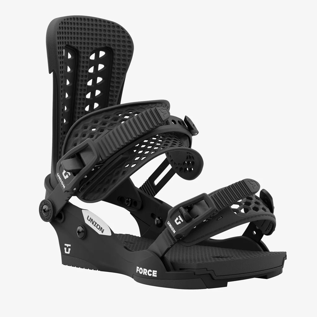 Union Force Classic Men's Snowboard Bindings, Black, Medium