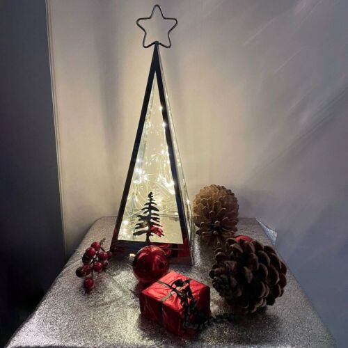 Winter-Deko-Pyramide-Metall-45cm-LED-Lichterkette-Silber-Optik Design Formano - Bild 2 von 23