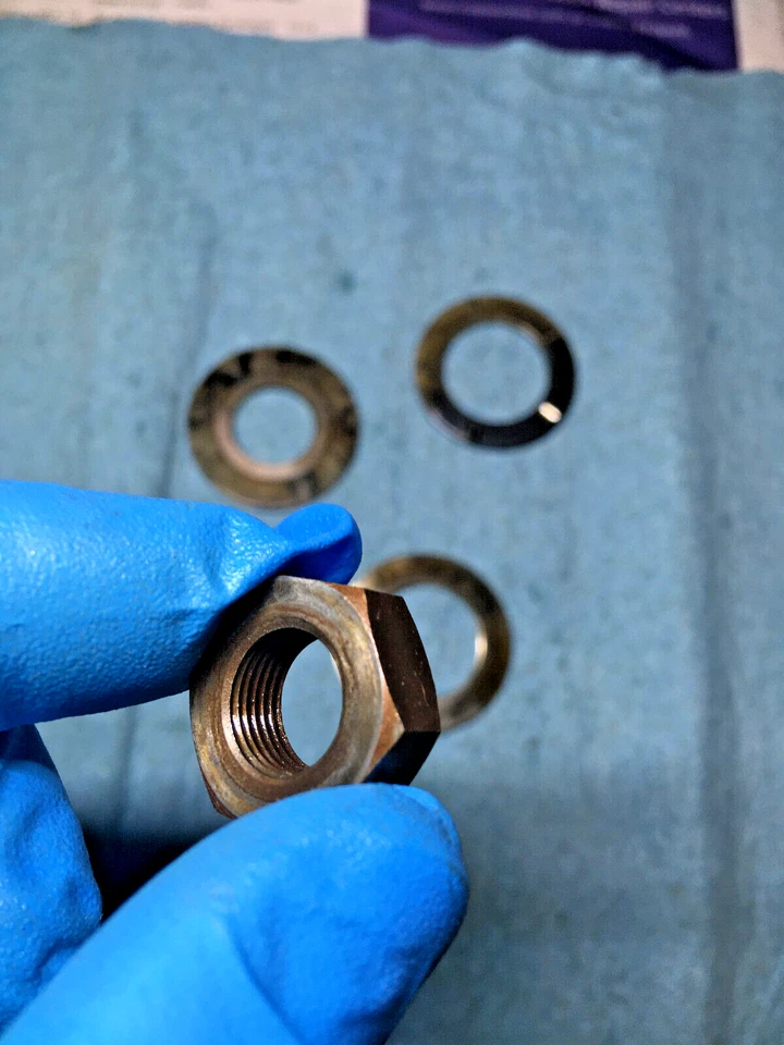 Yamaha HS1 1970 embrague herrajes tuerca 93341-22302-00 90170-12060-00 placa de empuje Foto 3 de 4