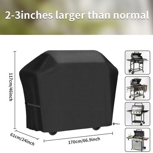 Waterproof Outdoor Barbecue BBQ Gas Grill Cover 210D Heavy Duty 58" 67" 30" 28" - Picture 21 of 77