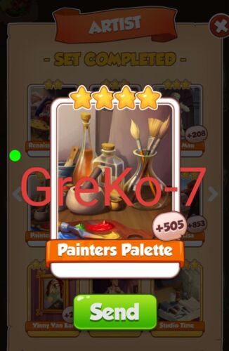 Coin master 10 X Lenny The Lefty And 10 X Painters Pallete (20 Cards) - Picture 3 of 3