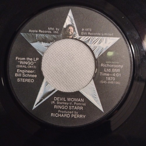 Ringo Starr - You're Sixteen/Devil Woman (Vinyl 45rpm 1973) Apple Records 1870 - Picture 4 of 6