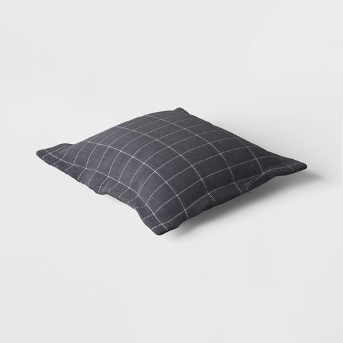 Threshold 26"x24" Jet Black Outdoor Deep Seat Pillow UV Water Resistant - Picture 3 of 4