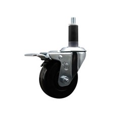 3.5 Inch Phenolic Swivel 1-1/8 Inch Expanding Stem Caster Total Lock Brake SCC