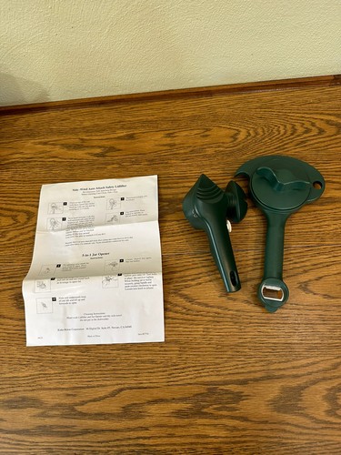 NEW ~Kuhn Rikon Auto Attach Auto Safety Lid Lifter & 5-in-1 Jar Opener Set Green