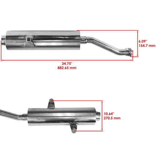 Silenciador y junta de escape 14310-31G60 para Suzuki KingQuad 750 LT-A750 2009-2013 - Imagen 2 de 7