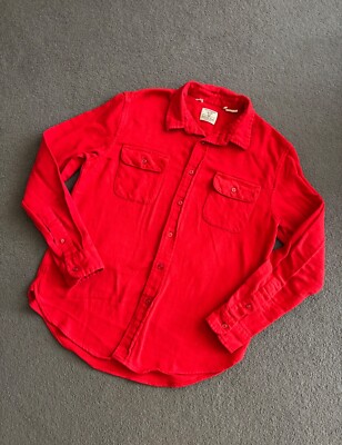 Levi's Vintage Clothing Men's Western Red Long Sleeve Button Up Shirt