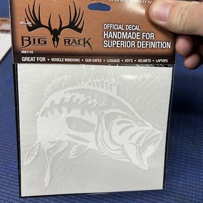 VDE1115 Fish Bass 5'' DECAL BIG RACK OFFICIAL  BRAND