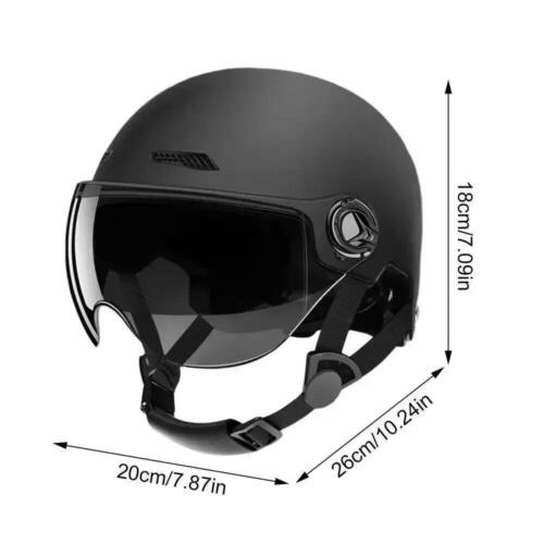 Medio casco clásico ultraligero para motocicleta bicicleta scooter hombres mujeres - Imagen 12 de 24