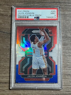 2021-22 Panini Prizm - Jalen Johnson #305 Red White & Blue Prizm