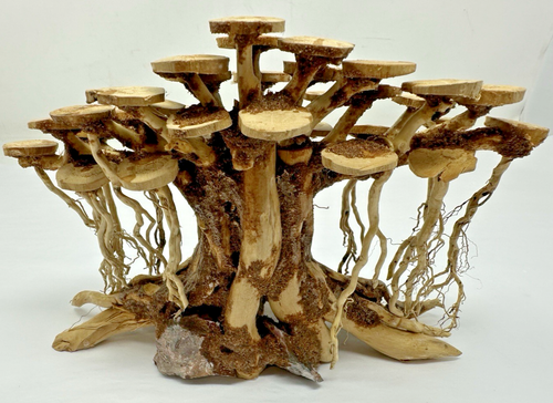 Driftwood Bonsai Tree For Fish Tanks, Aquarium Aquascape, Mushroom 6" H, 8" W - Picture 2 of 5