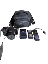 Panasonic DMC-FZ5 Lumix Digital Camera w/3 Batteries, charger & Case TESTED Work