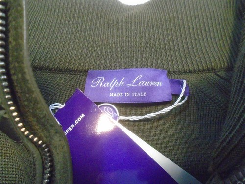 Ralph Lauren Purple Label Wollpullover Viertelreißverschluss neu mit Etikett sehr schmal Large $ 1695 - Bild 4 von 8