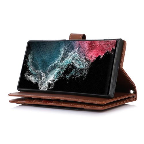 For Samsung Galaxy S25 Ultra S24 S22 S21 Luxury Leather Card Holder Wallet Case - Picture 4 of 50