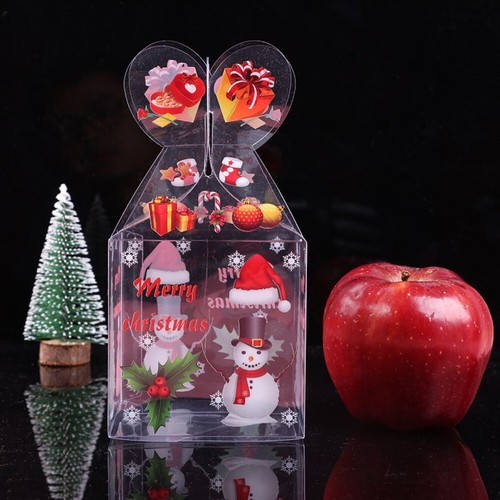 5X Christmas Clear Gift Box PVC Party Apple Cookie Candy Packaging Case Favor - Picture 9 of 20