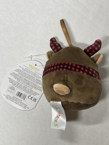 Squishmallows Alfred Reindeer Plush Ornament KellyToy Christmas Decoration 4” - Picture 2 of 4