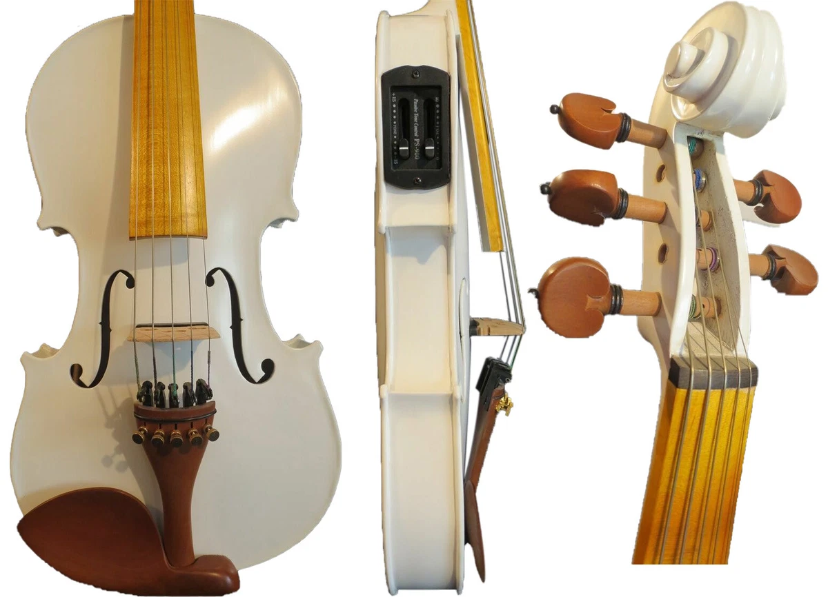 Maple wood White electric Electronic acoustic 5 strings viola 16