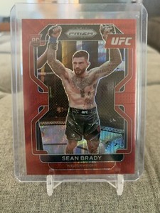 2022 Panini Prizm Sean Brady RC SSP Red Ruby Wave #162 UFC