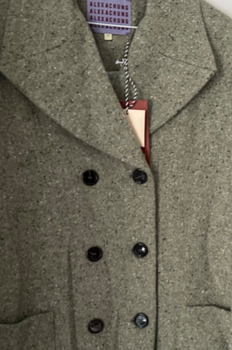 NWT ALEXA CHUNG Green Wool-Blend Tweed Coat/Jacket Size 14 $1500 NEW ALEXACHUNG - 第 6/8 張圖片