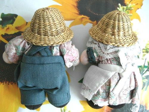 2 kleine Puppen Pärchen Dekoration - Bild 3 von 3