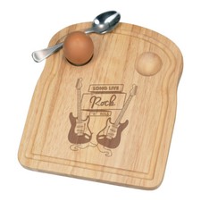 Guitarra Eléctrica Rock N Roll Larga Vida Desayuno Dippy Huevo Taza Tablero Música