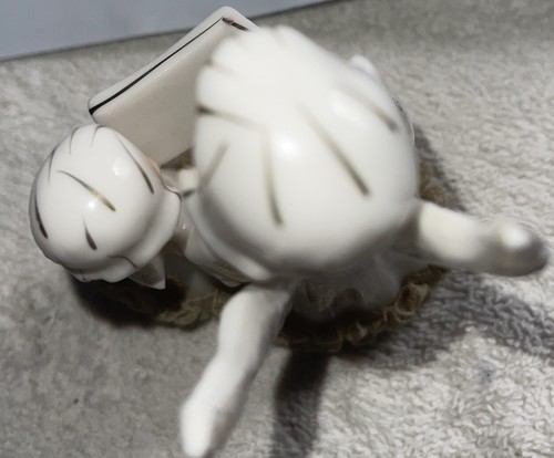 "Estatuilla vintage de ángeles de porcelana cantando Japón pequeña aproximadamente 4"" x 3""" - Imagen 6 de 8