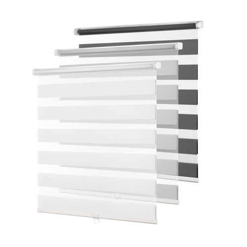 Doppelrollo schnurlos Klemmfix Duo Rollo ohne Bohren Seitenzug mit Klemmträgern - Bild 10 von 13