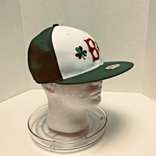 Boston Red Sox Shamrock Hat Cap Men 7 1/8 Irish Green Fenway Collection 47 Brand - Picture 5 of 9