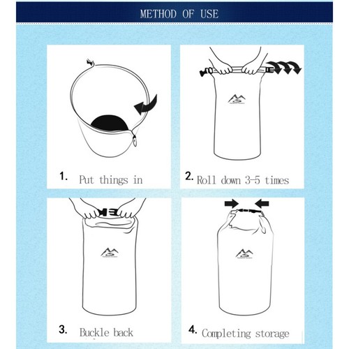5L/10L/20L/40L/70L Waterproof Dry Bag for Outdoor Boating Beach Fishing Swimming - Picture 4 of 16