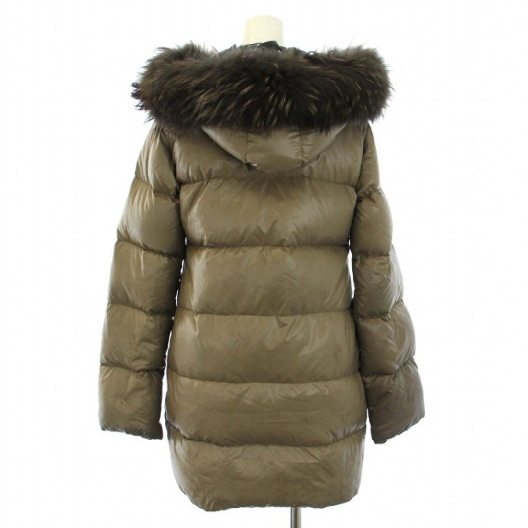 美しい FUR UP ZIP OUTER COAT DOWN DUVETICA 40 Used TK KHAKI M ジャケット・アウター