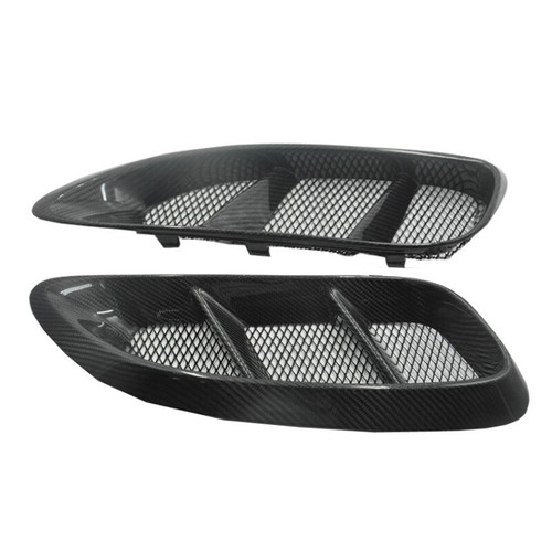 Fibra de carbono real para 17-21 Porsche 718 Cayman Boxster ambos lados moldura de ventilación de aire - Imagen 11 de 12