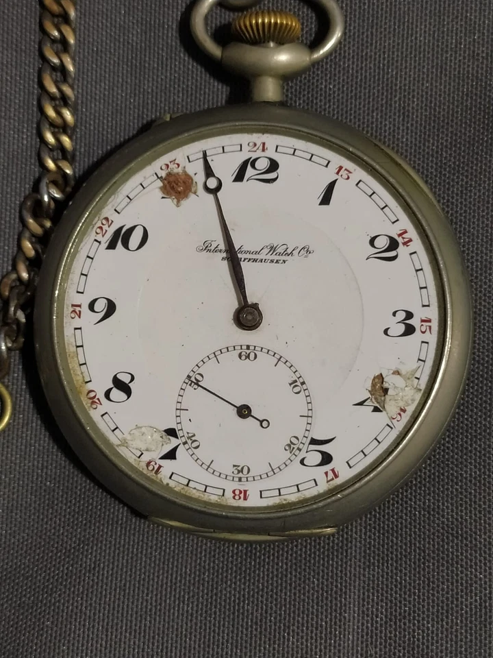 Reloj Bolsillo Trasero IWC International WATCH Co 1915 No Funciona Necesita Reparación Cal H6 Foto 4 de 4