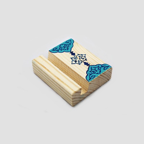 Hand painted wooden mobile holder, K2-395 - Photo 3 sur 5
