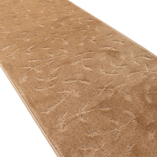 Antirutsch Teppich Läufer Weichflor Blumen Beige Füße nach Maß - Bild 4 von 6