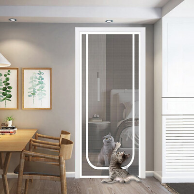 Upgraded Cat Screen Door w/ Zipper Closure Fits Size 80cm x