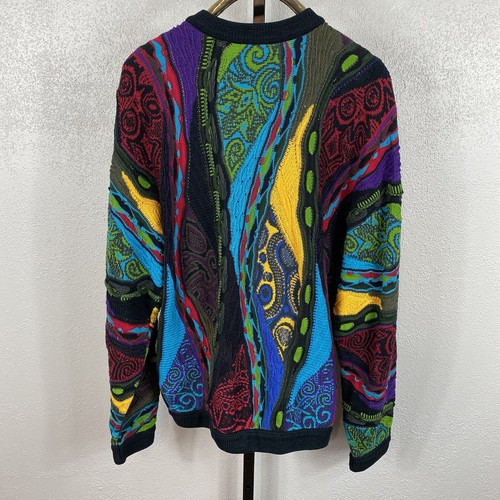 Vintage Coogi Sweater Men's XL 1/4 Button Up - Picture 2 of 7