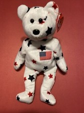 Ty Beanie Babies Glory Bear Toy 1997 With Tags, Independence Day