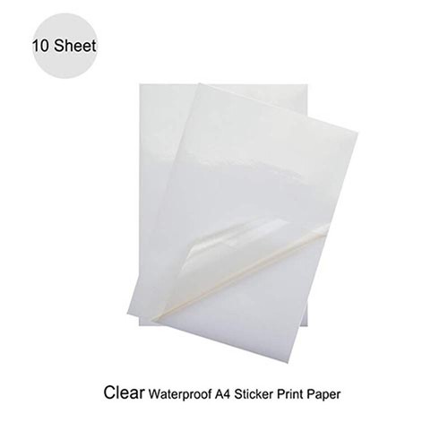 10Pcs A4 Sticker Paper Waterproof Adhesive Label Sheet for Inkjet Laser Printer - Picture 4 of 6