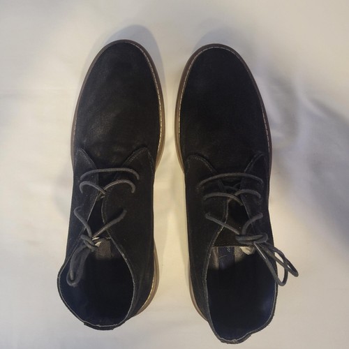 Joseph Abboud Men’s Thomas Chukka Lace Up Loafers Boots Black 13 Suede Leather - Picture 6 of 10