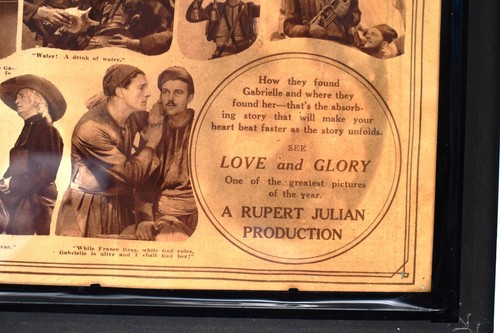 Antique Movie Poster Love And Glory American Silent Drama Film By Movie Pictoria - Picture 13 of 19