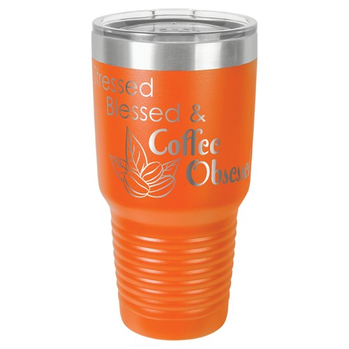 Stressed Blessed & Coffee Obsessed 30 oz. Vaso Polar Camel - Imagen 4 de 15