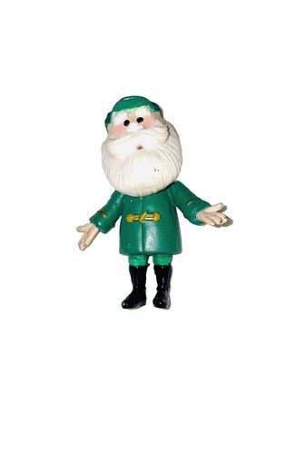 Vintage Rare Skinny Santa Green Clothing Rudolph Reindeer Island of Misfit 3" H - Picture 4 of 4