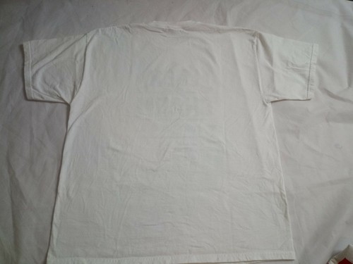 Vintage NO LUCK JUST CHARM T-shirt Size XL White - Picture 6 of 7