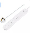 BG Smart EHC31 3 Gang Way Triple Socket Extension Lead 1m White Home App Control