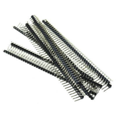 10PCS 40Pin 2.54mm Right Angle Single Row Pin Header PCB For Arduino