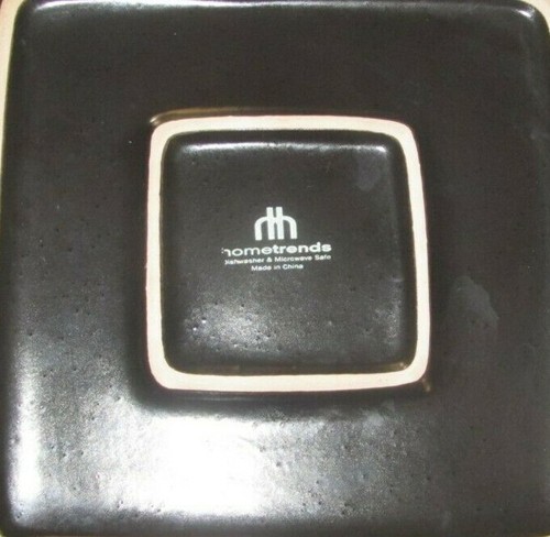 2 Hometrends Home Trends Dinner Plate Rave Red Black Square 10.75" x 10.75" - Picture 4 of 4