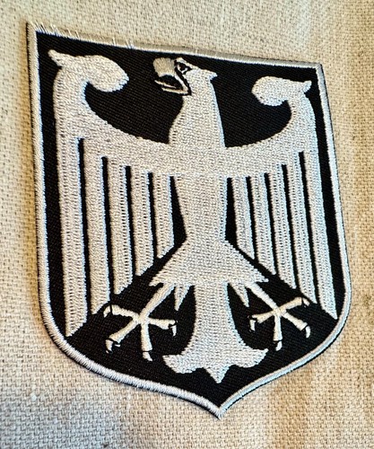 SCHWARZ DEUTSCH gestickter PATCH GERMANY Bügelbild Bundesadler Aufnäher Deutschland - Bild 3 von 4