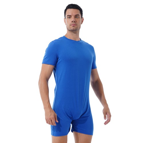 Men's Singlet Solid Bodysuit Athletic Tank Muscle Top Bulge Pouch Sports Leotard - Picture 23 of 83