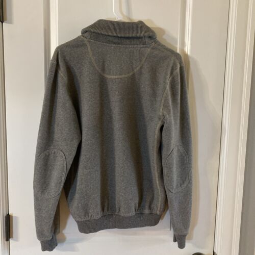 American Eagle graue Strickjacke mit Schalkragen Knopf Fleece gefüttert Herren - Größe Small - Bild 3 von 11